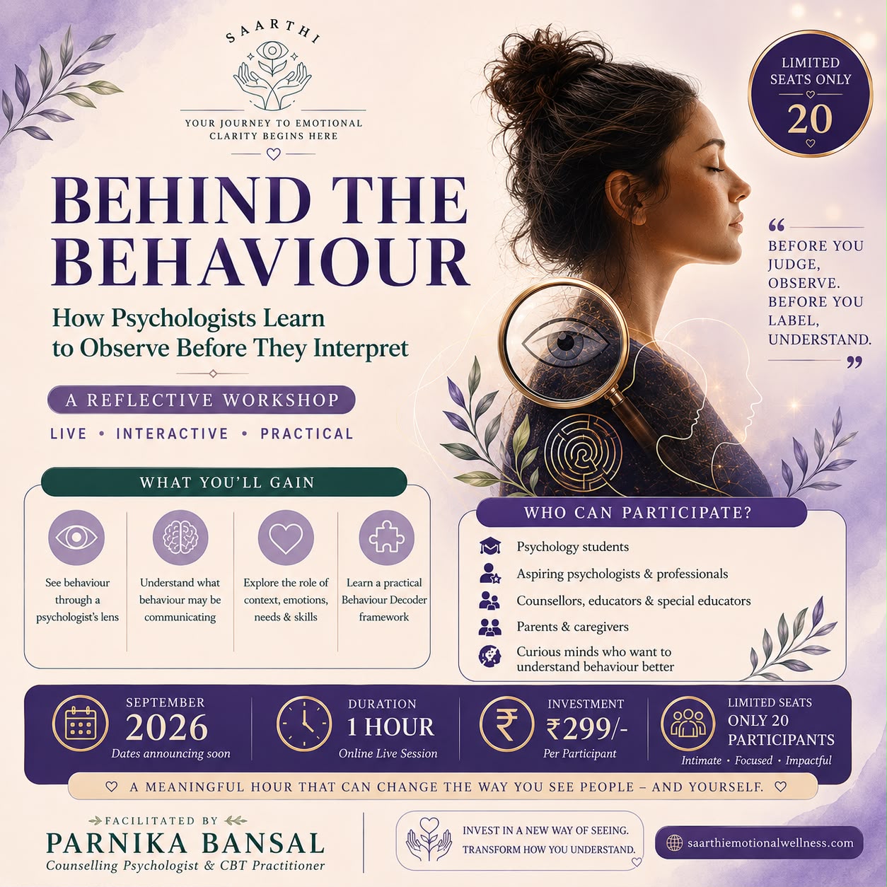 Behind the Behaviour - A Reflective Workshop